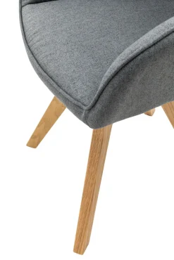 CASAVANTI Esszimmerstuhl 2er Set grau/ Eiche