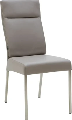 CASAVANTI Esszimmerstuhl LONDON II 2er Set Leder hellgrau