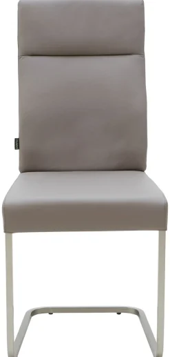 CASAVANTI Esszimmerstuhl LONDON I 2er Set Leder grau/Edelstahl