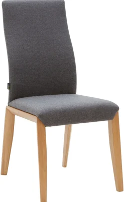 CASAVANTI Esszimmerstuhl MANELLO 2er Set grau / Eiche massiv naturfarben