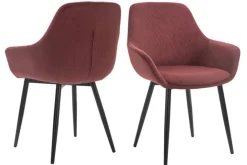 CASAVANTI Esszimmerstuhl 2er Set beere/schwarz