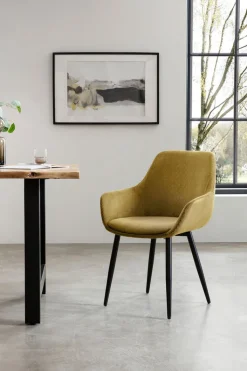 CASAVANTI Esszimmerstuhl 2er Set goldfarbig/schwarz