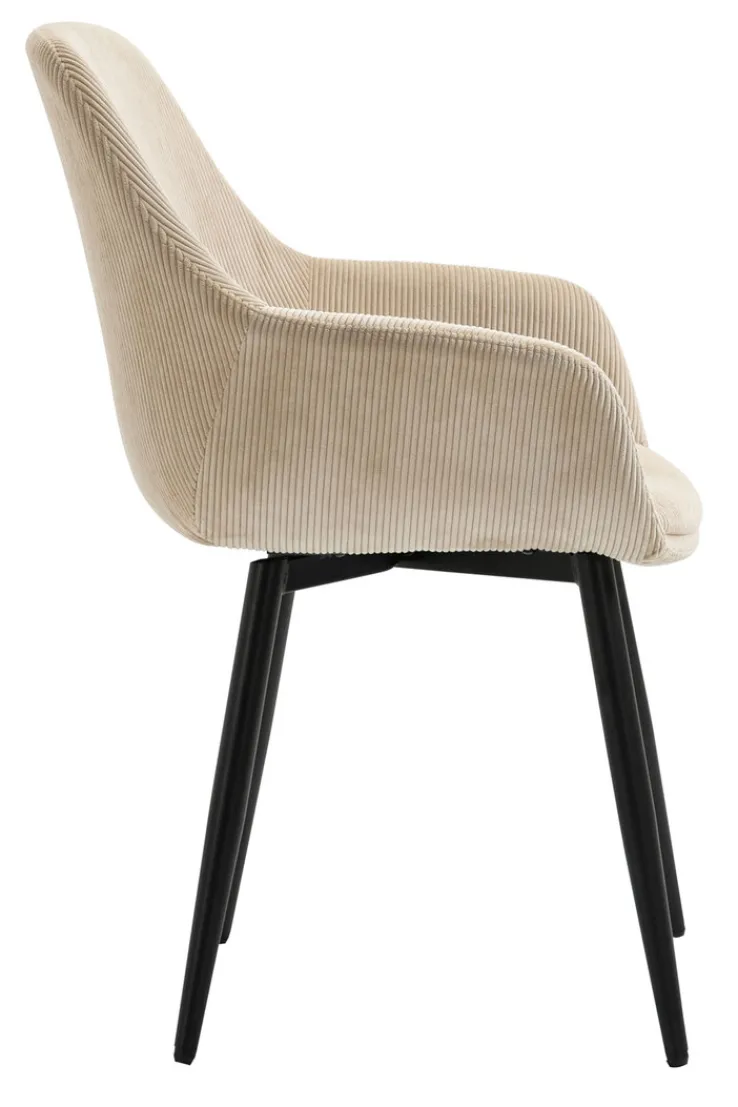 CASAVANTI Esszimmerstuhl 2er Set beige/schwarz