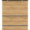 CASAVANTI Garderobenpaneel ALMADA 96 x 147 cm anthrazit /Navara Eiche NB