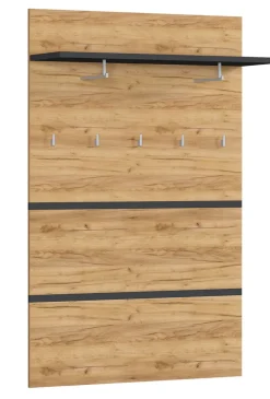 CASAVANTI Garderobenpaneel ALMADA 96 x 147 cm anthrazit /Navara Eiche NB