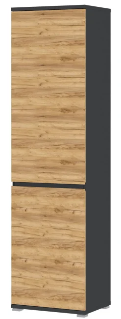 CASAVANTI Garderobenschrank ALMADA anthrazit /Navara Eiche NB