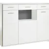 CASAVANTI Highboard TRENTO 154 x 121 cm NB Hochglanz weiß