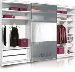 CASAVANTI Kleiderschrank INCLUDO 249 x 222 cm NB weiß/schwarz