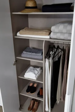 CASAVANTI Kleiderschrank PURISMA Alpinweiß/ Glas Kristallweiß