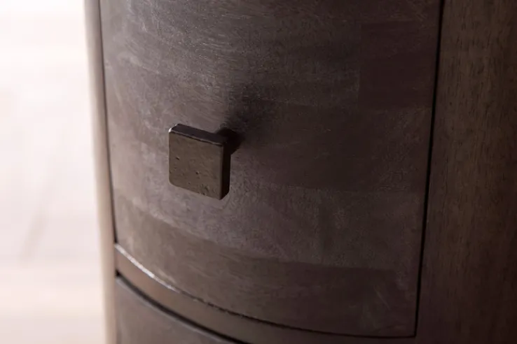 CASAVANTI Kommode 34 x 85 cm Mango Massivholz schwarz