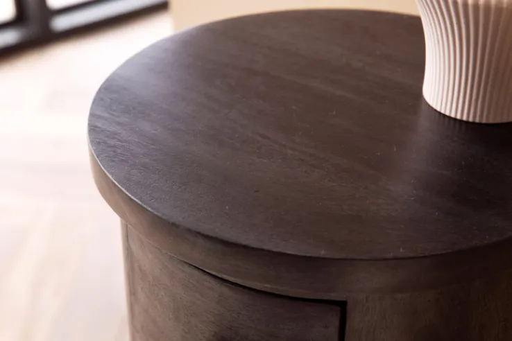 CASAVANTI Kommode 34 x 85 cm Mango Massivholz schwarz