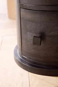 CASAVANTI Kommode 34 x 65 cm Mango Massivholz schwarz