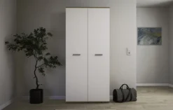 CASAVANTI Schuhschrank LEON II 90 x 195 cm weiß/braun