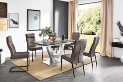 CASAVANTI Schwingstuhl LONDON III 2er Set Leder grau