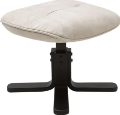 CASAVANTI Sessel mit Hocker 2-teilig hellgrau