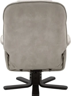 CASAVANTI Sessel mit Hocker 2-teilig hellgrau