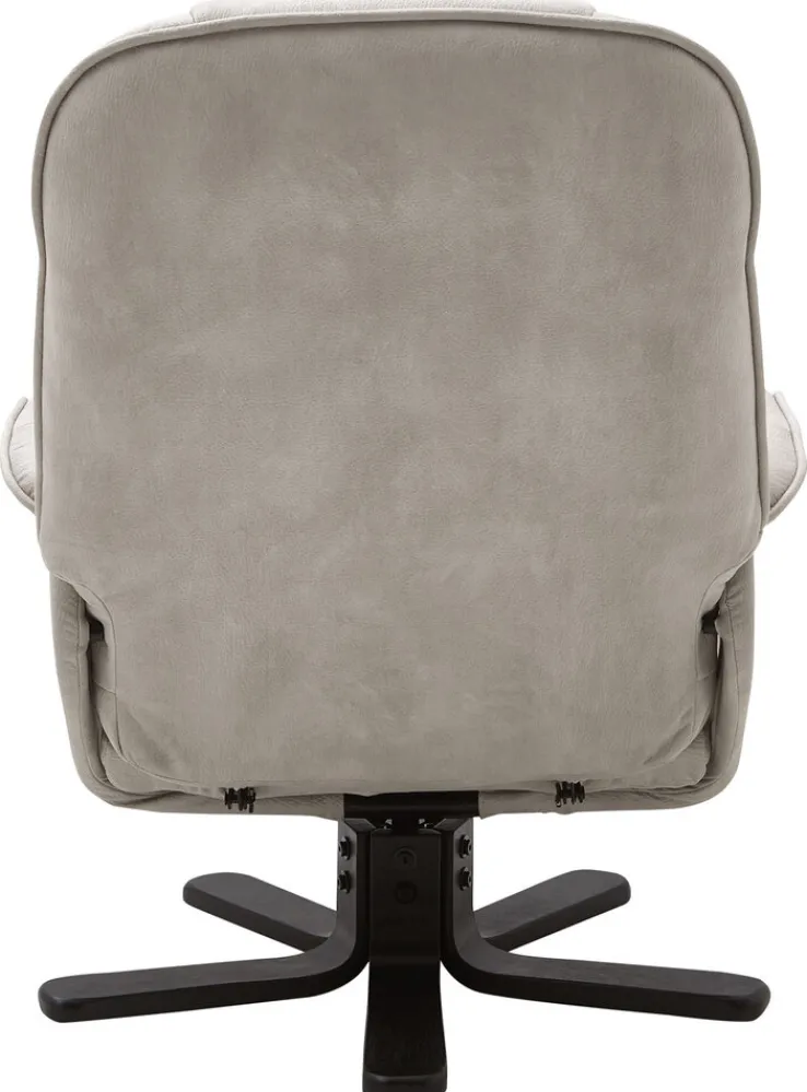 CASAVANTI Sessel mit Hocker 2-teilig hellgrau