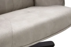 CASAVANTI Sessel mit Hocker 2-teilig hellgrau