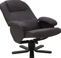 CASAVANTI Sessel mit Hocker 2-teilig grau