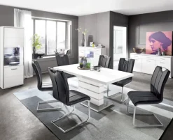 CASAVANTI Sideboard TRENTO 184 x 89 cm NB Hochglanz tiefzieh weiß