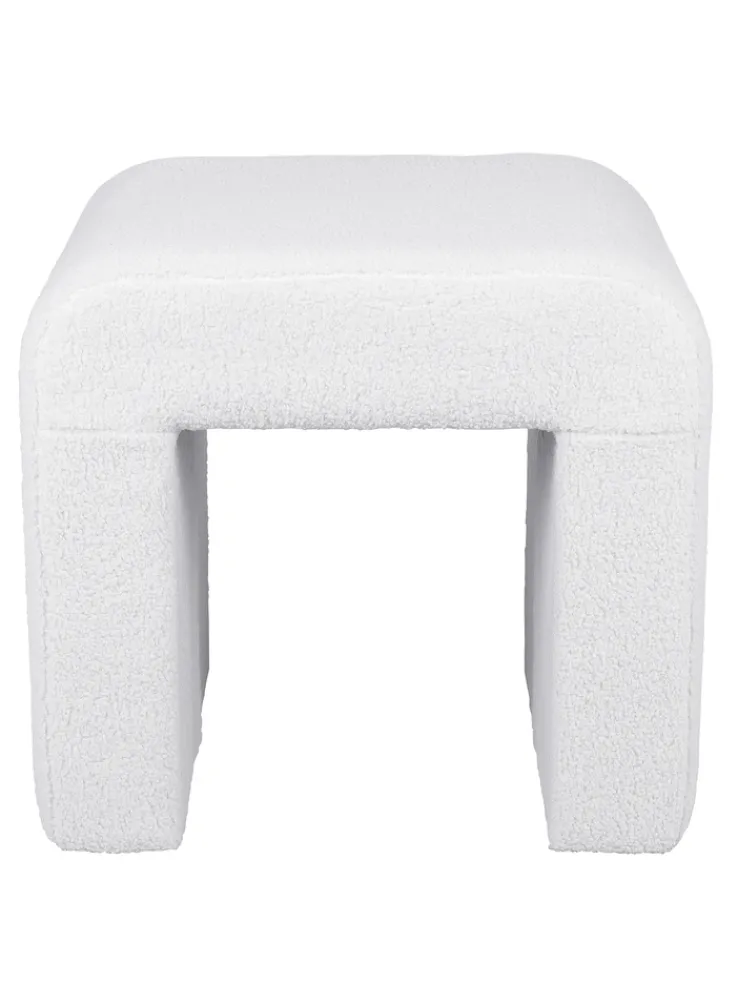 CASAVANTI Sitzbank, Holznachbildung, 52 x 45,5 x 48 cm cremefarben