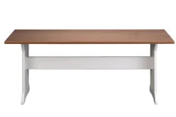 CASAVANTI Sitzbank JACOB 32.2 Weiß Massivholz / braun