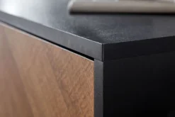 CASAVANTI TV-Lowboard 163 x 45 cm Schwarz/ Eiche