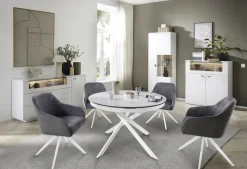 CASAVANTI Vitrine 2-türig LISSABON modern white 75 x 199 cm