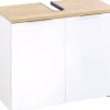 CASAVANTI Waschbeckenunterschrank CARA weiß/braun