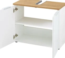 CASAVANTI Waschbeckenunterschrank CARA weiß/braun