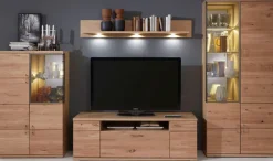 CASAVANTI Wohnwand BRILON I 4-teilig Alteiche teilmassiv