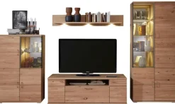 CASAVANTI Wohnwand BRILON I 4-teilig Alteiche teilmassiv