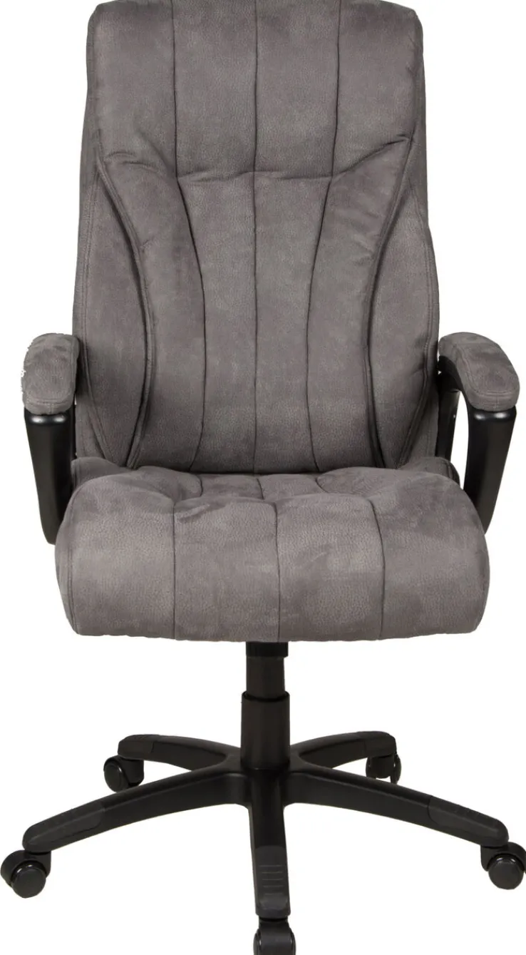 Chefsessel JOHN XXL 150 kg Schwarz/ Grau