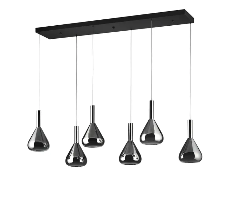 CINQUE LED Balkenpendel CIPERA 6-flg schwarz