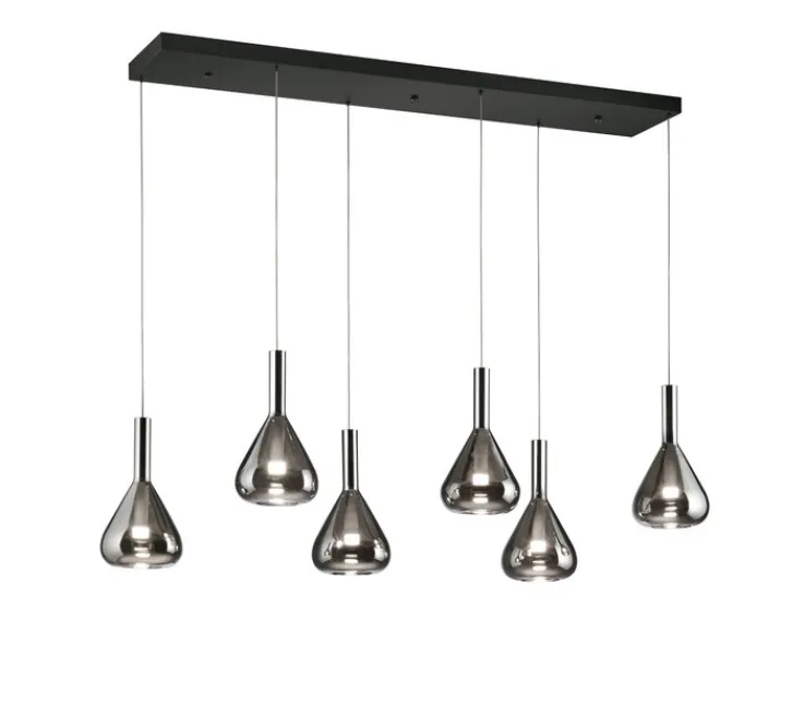 CINQUE LED Balkenpendel CIPERA 6-flg schwarz