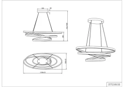 CINQUE LED Pendelleuchte CIOLA 115 cm nickelfarbig