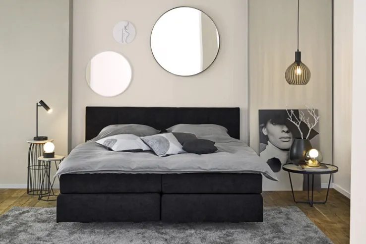 QUARTIER Couchtisch - Set KALMAR 2-tlg. Steinoptik schwarz/weiß