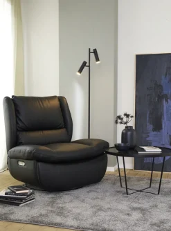 QUARTIER Couchtisch - Set KALMAR 2-tlg. Steinoptik schwarz/weiß