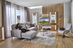 QUARTIER Couchtisch - Set KALMAR 2-tlg. Steinoptik schwarz/weiß