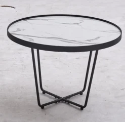 QUARTIER Couchtisch - Set KALMAR 2-tlg. Steinoptik schwarz/weiß