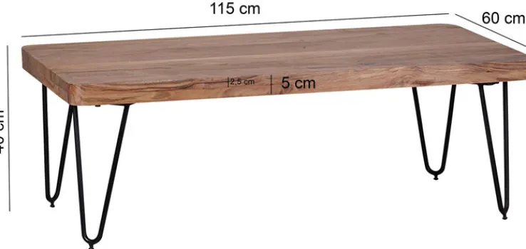Couchtisch 115 x 60 cm Akazie