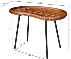 Couchtisch 71 x 40 cm braun