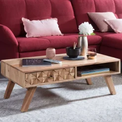 Couchtisch 95 x 50 cm braun