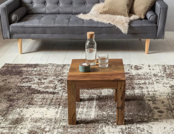 Couchtisch 45 x 45 cm braun