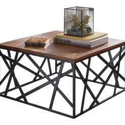 Couchtisch 60 x 60 cm braun/ schwarz