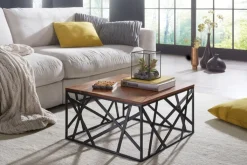 Couchtisch 60 x 60 cm braun/ schwarz