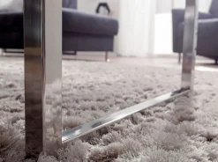 Couchtisch 120 x 60 cm braun/ silberfarbig