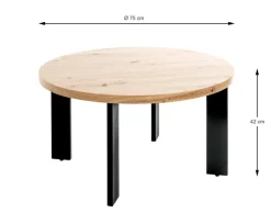 Couchtisch 75 x 42 cm braun/schwarz