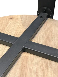 Couchtisch 75 x 42 cm braun/schwarz rund