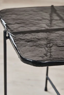 Couchtisch 50 x 45 cm Casted Glass black